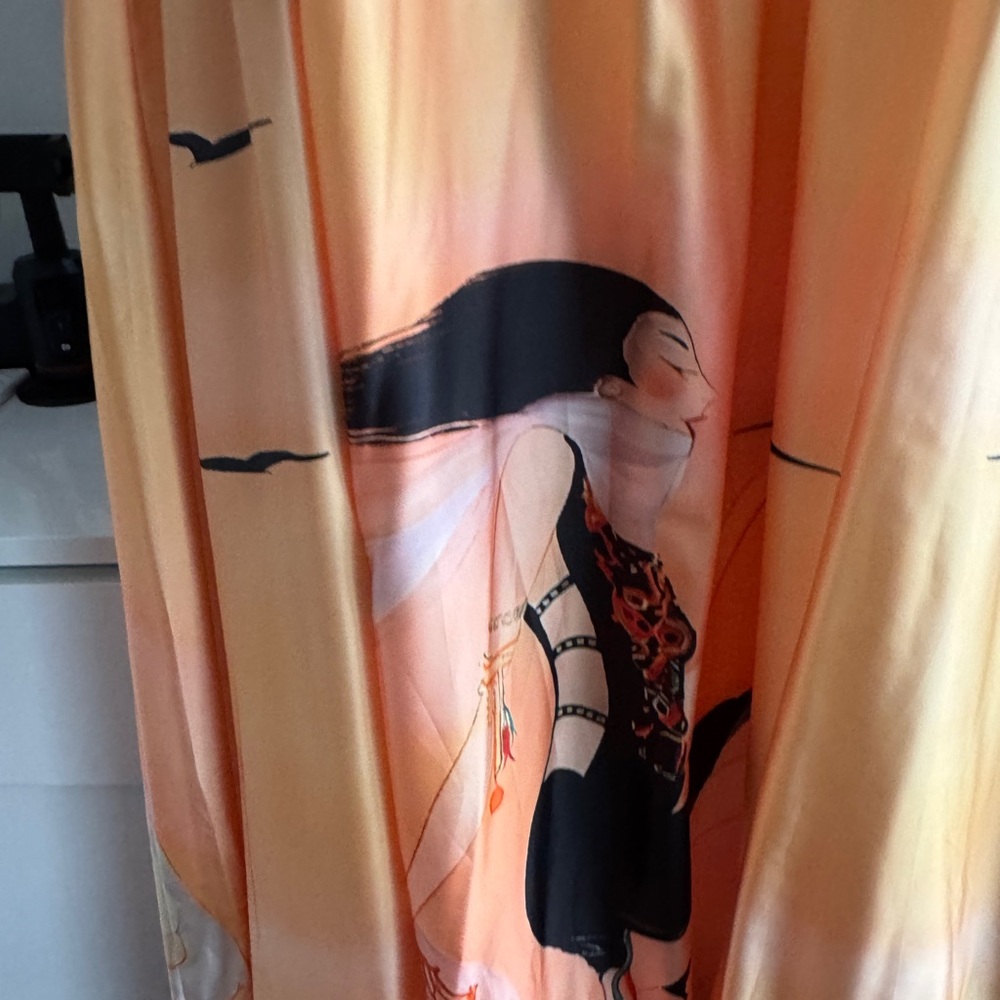 Designer-Style Eden Billow Printed Maxi Dress Gown - Picture 10 of 11